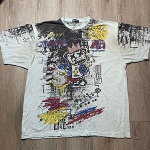 One Color Nation Mens T Shirt Blue Size 2X Large Crew Neck  Short Sleeve
